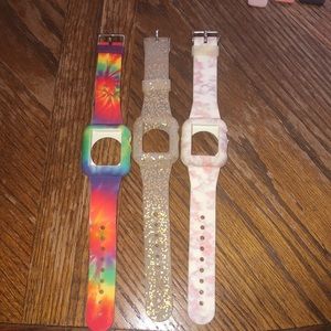 Accutime Set of 3straps for Apple Watch 38/40mm worn just once. Preowned as is